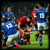 England Samoa Mike Brown try